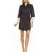 Flora by Flora Nikrooz Black & Silver Lace Robe Size L NWT