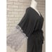 Flora by Flora Nikrooz Black & Silver Lace Robe Size L NWT