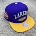 LA Lakers Hat Mitchell & Ness Snapback Purple Gold Arch Block Diamond Patch Cap