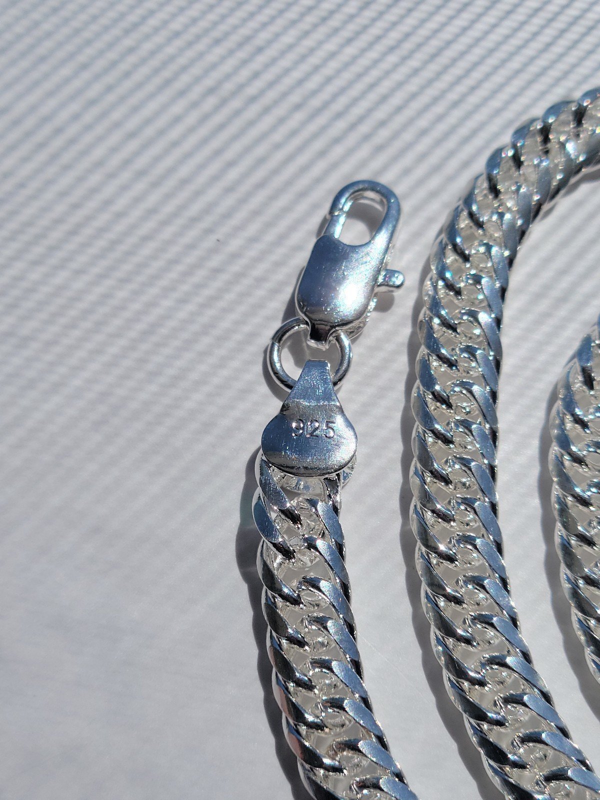 ☆ 925 Sterling Silver Plated Double Cuban Link Necklace Chain 20" (5.5mm) Rare