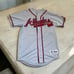 Majestic Authentic Atlanta Braves #10 Chipper Jones Baseball Jersey Medium