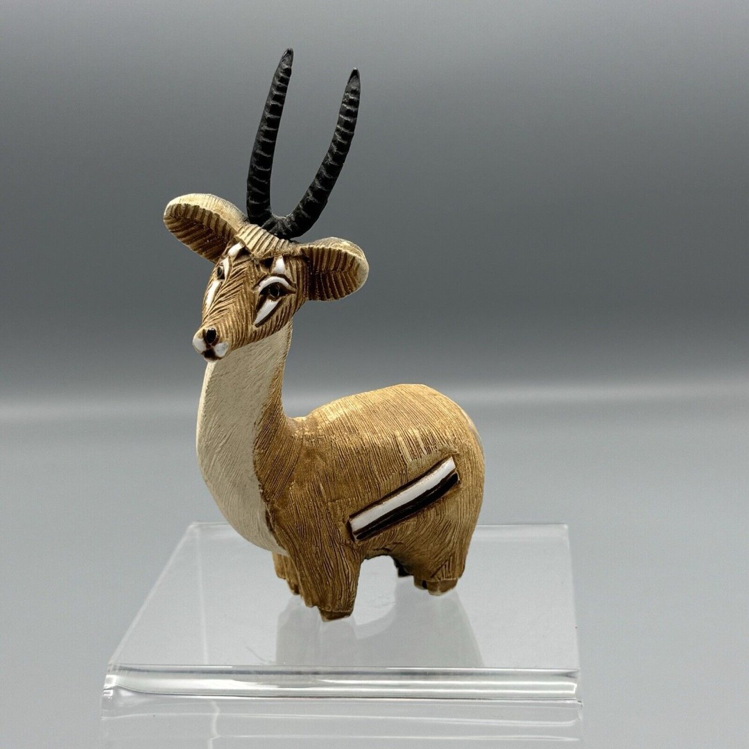 Vtg Artesania Rinconada Gazelle Figurine Springbok African Antelope 5 Wildlife