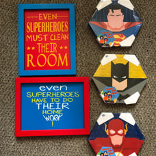Superhero Bedroom Decor Set