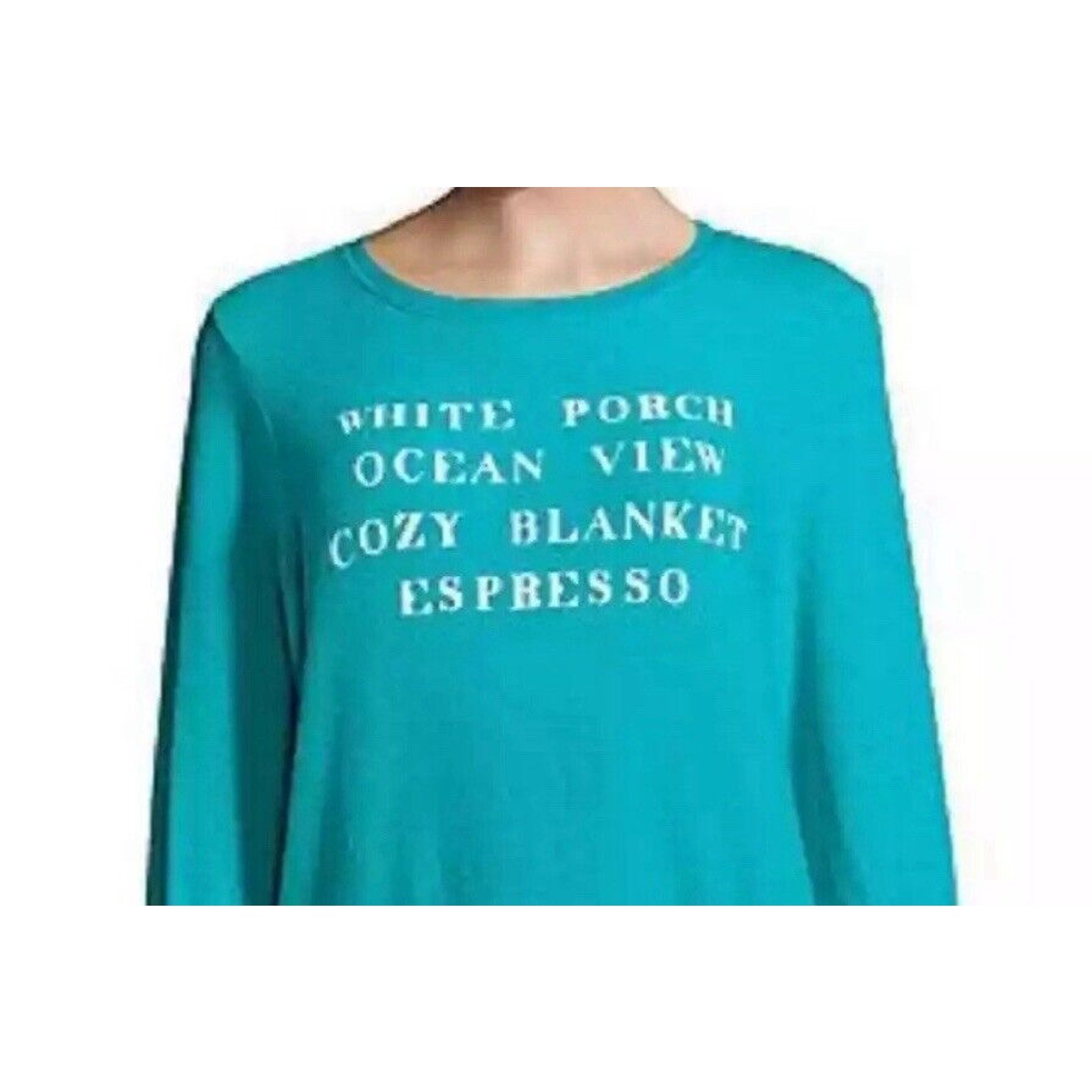Wildfox turquoise Hampton House Cozy sweatshirt Women’s Size S