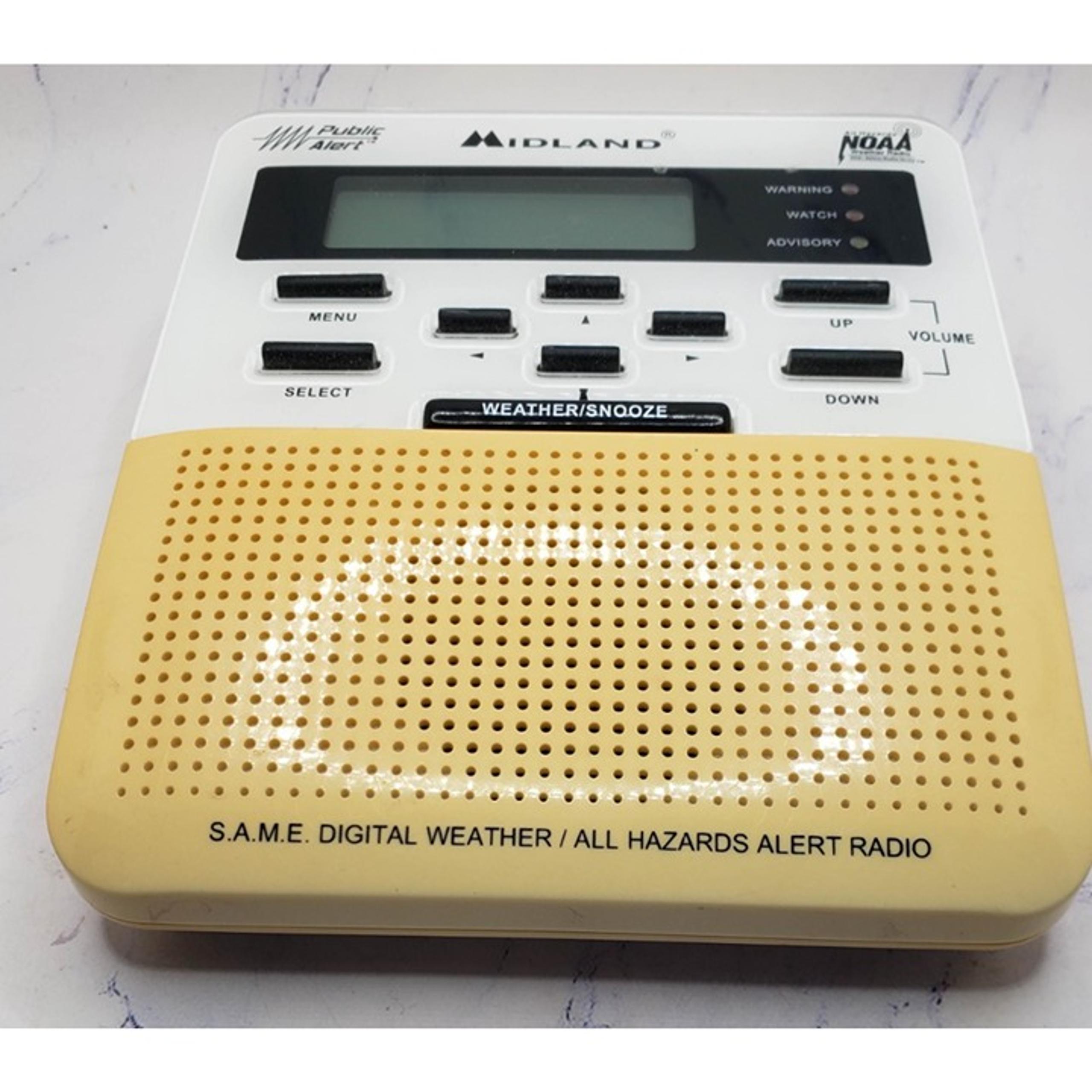 Midland Weather Radio WR-100 Public Alert NOAA Emergency Broadcast Tested Works!
