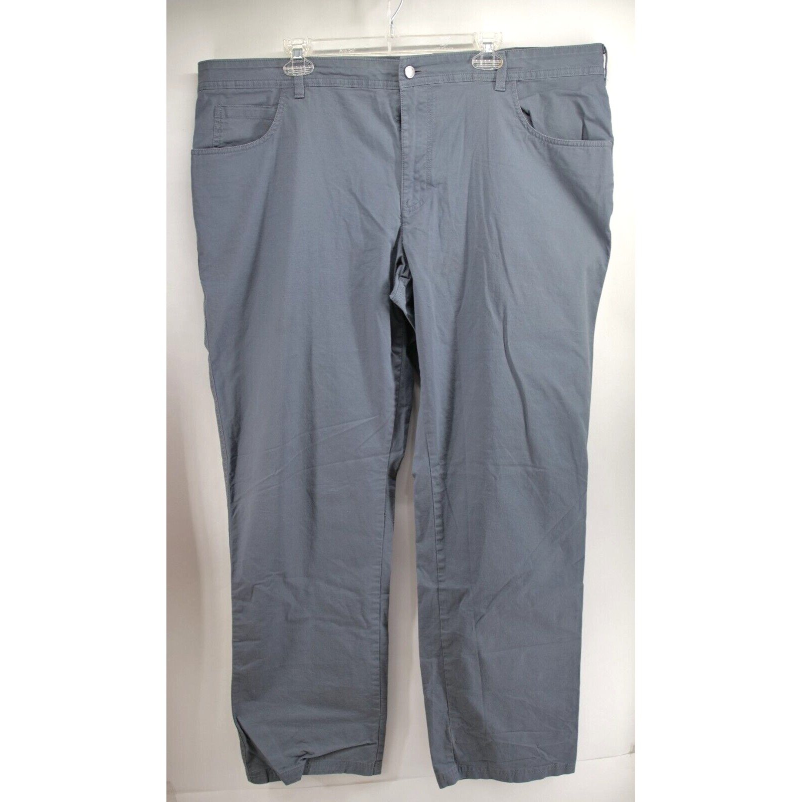 Columbia Pants Mens 42x34 Gray Flat Front Chino Regular Fit Casual Business