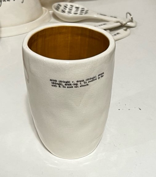 Rae Dunn Vintage Boutique Saks Ceramic Cup