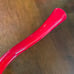 VTG Red & White Cased Corkscrew Style Blown Art Glass Vase