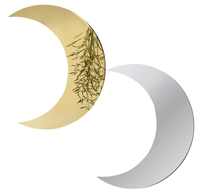 ZOOFOX 2 Pack Crescent Moon Phase Mirror