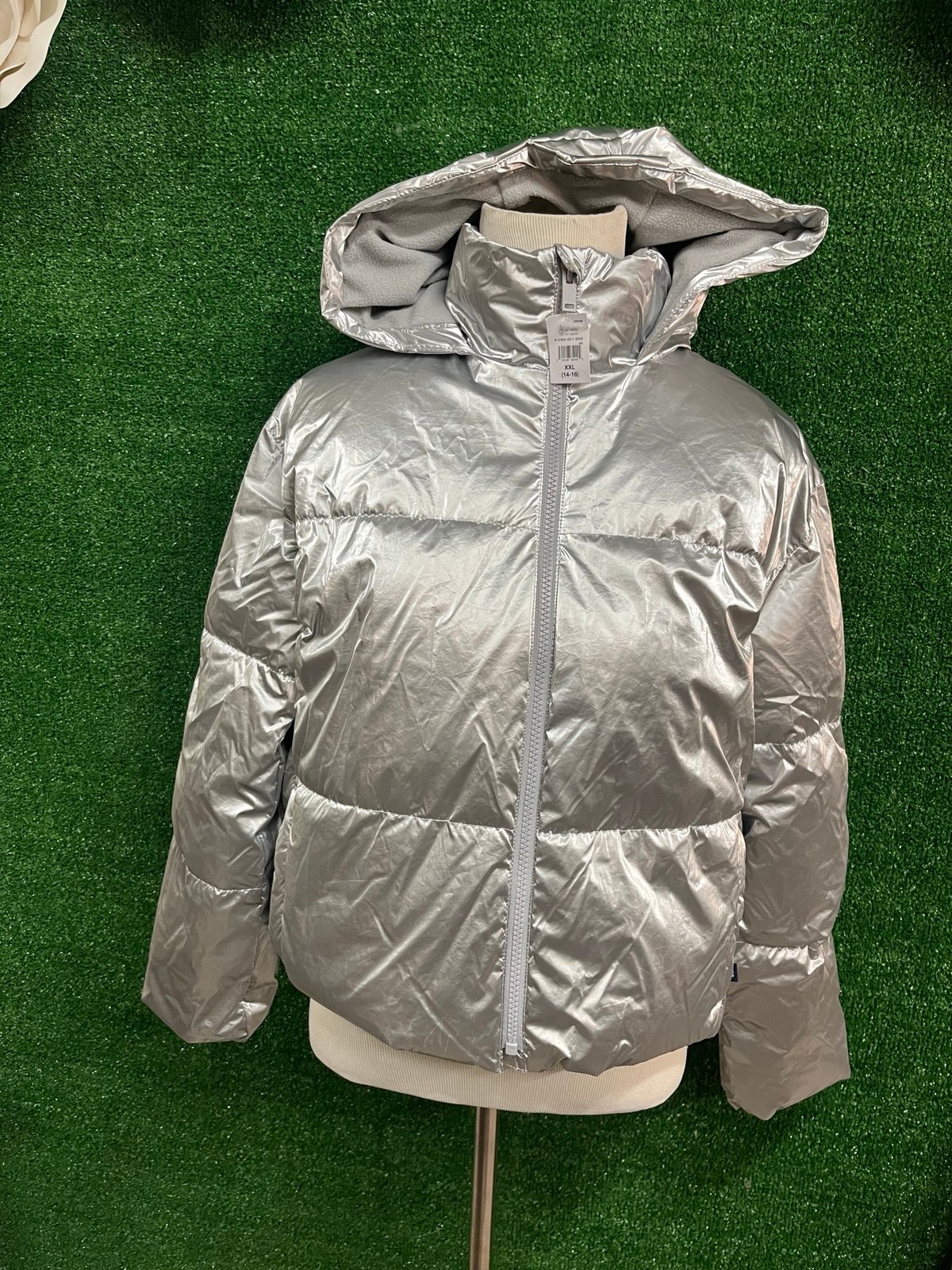 Gap Kids XXL metallic Silver Coat BRAND NEW NWT