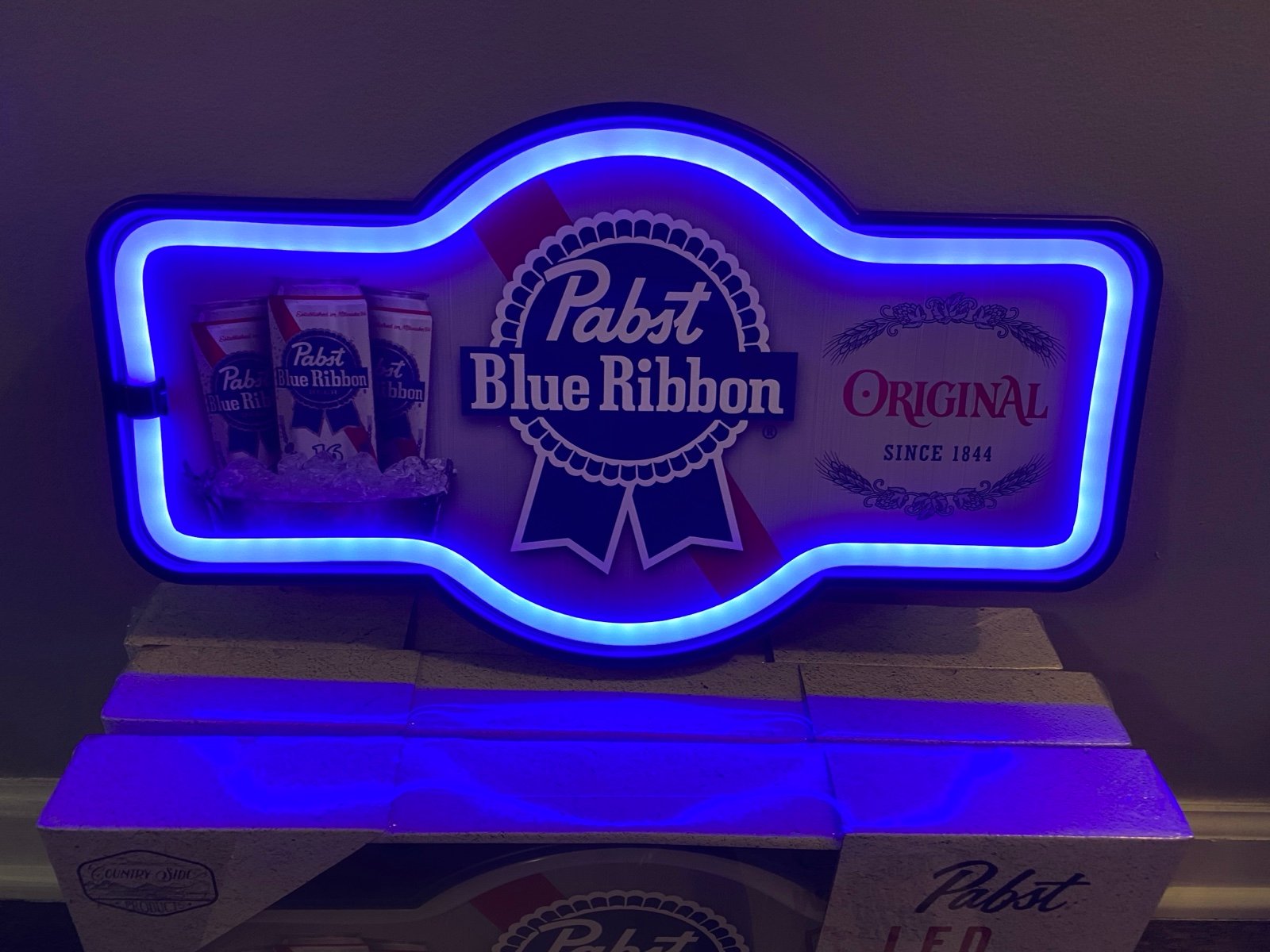 New in box 11”x17” LED PBR beer sign