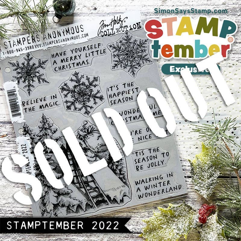 Tim Holtz Stamptember Exclusive - SOLD OUT - Stamp Set and Stencil! Rare