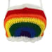 Handmade Napper brand rainbow crop top halter adjustable pride crochet XS NEW