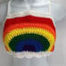 Handmade Napper brand rainbow crop top halter adjustable pride crochet XS NEW