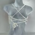 Handmade Napper brand rainbow crop top halter adjustable pride crochet XS NEW