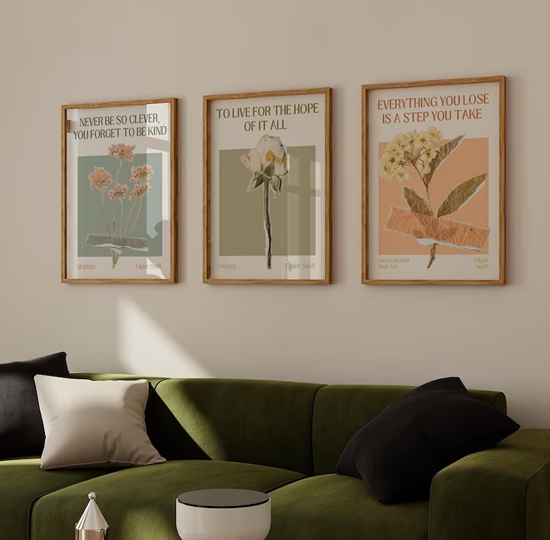 Triple Print Set, Taylor Swift Digital Poster, Taylor August poster, marjorie pr