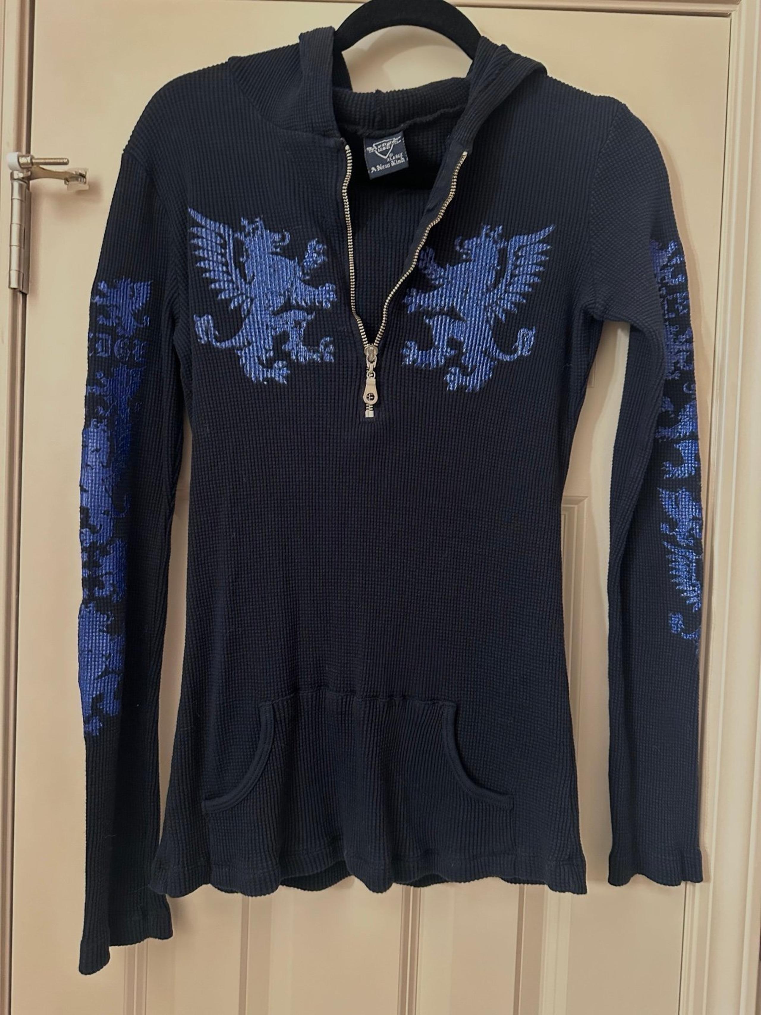 Y2K Sledge Womens Top Hoodie XL Vintage Black