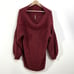 Free People Easy Street Tunic Sweater Large Maroon Oversize Slouchy Boat Neck