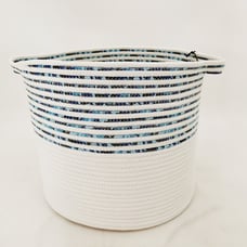 Cotton Rope Basket Woven Baby Laundry Basket for Blankets