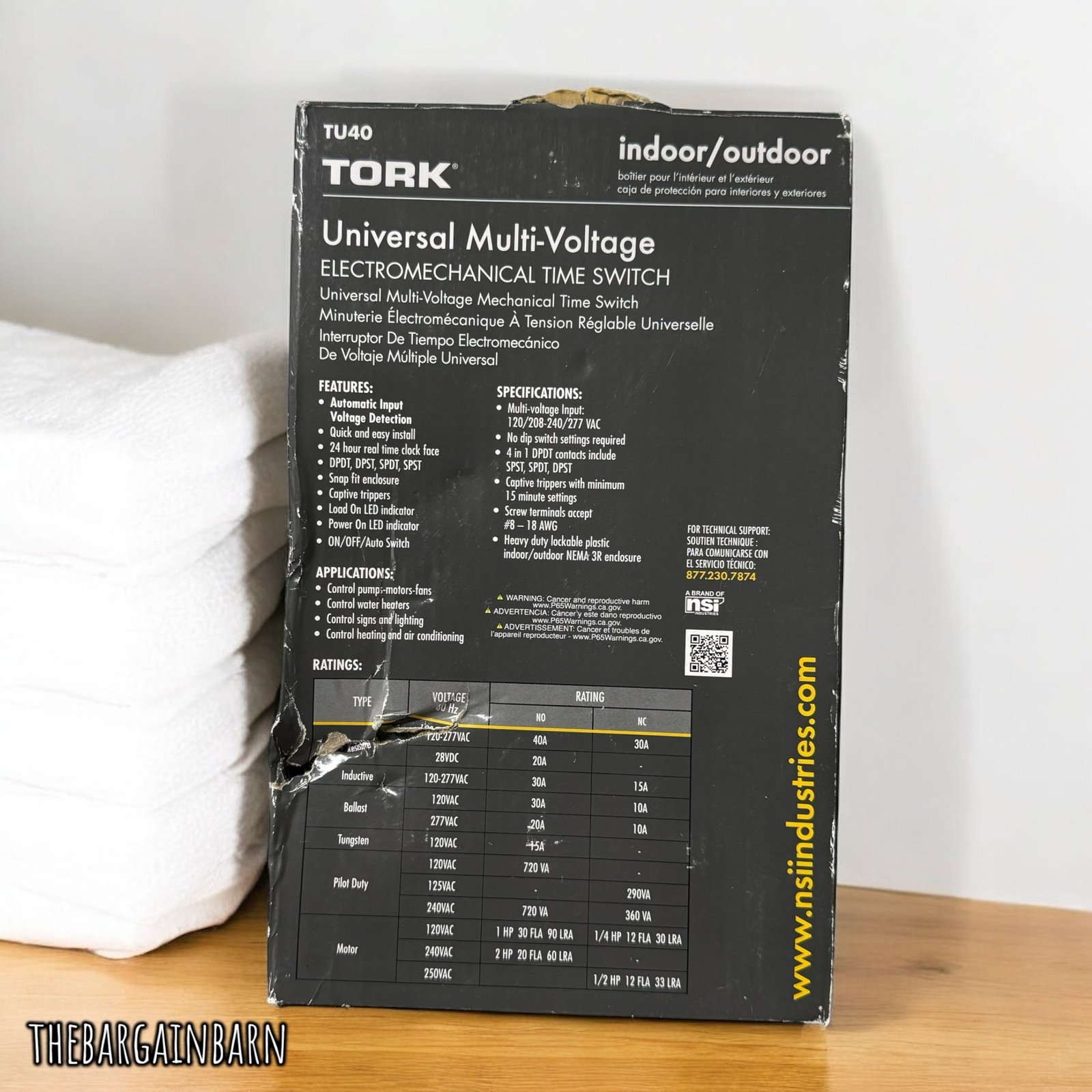 Tork DTU40 Universal Multi-Voltage Digital Time Switch (24-Hour Programming)