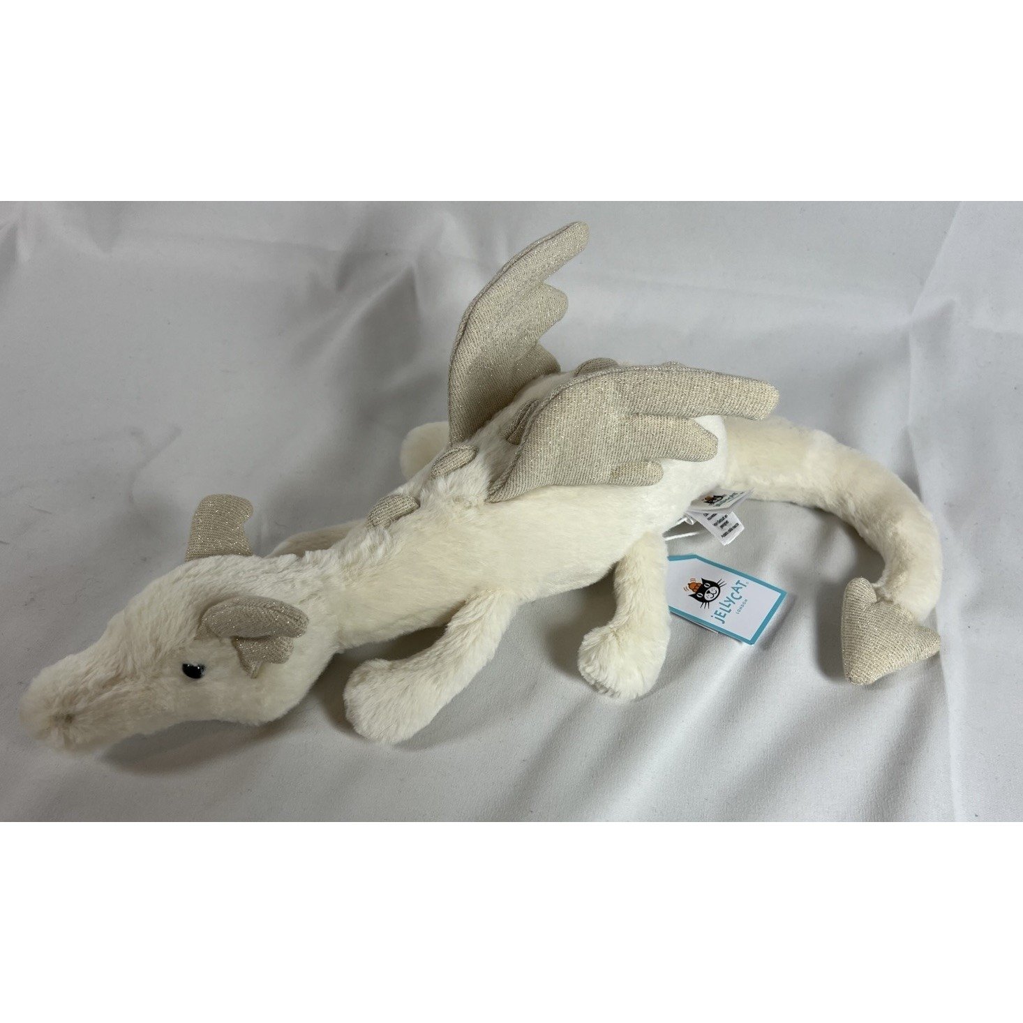 NWT Jellycat Little Snow Dragon White Stuffed Animal AUTHENTIC~FAST SHIPPING!