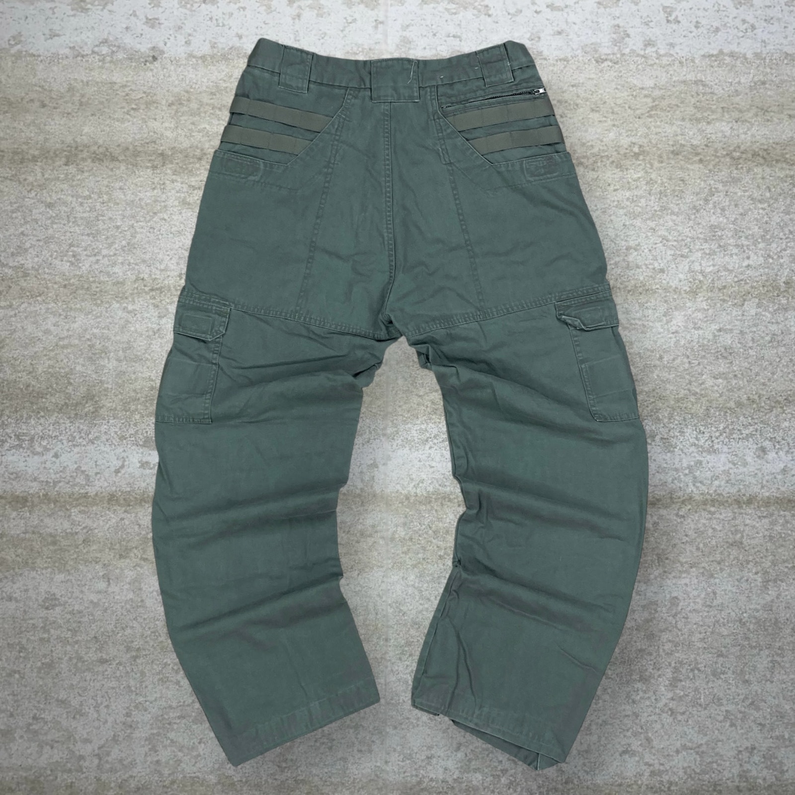 Vintage Blackhawk Tactical Pants Double Knees Green Baggy Wide Leg Cargos 90s