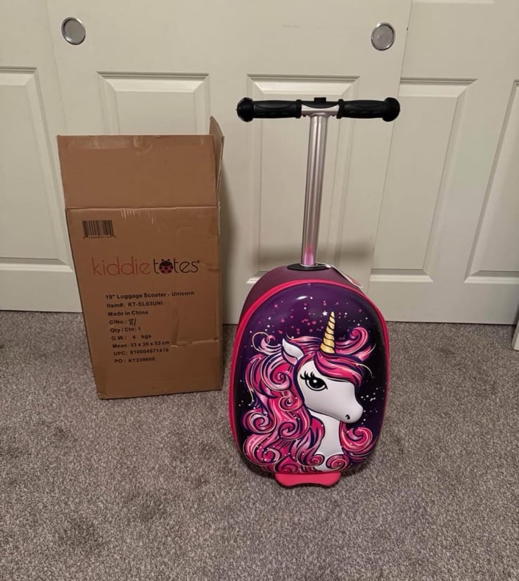 Unicorn Scooter Luggage Kiddietotes