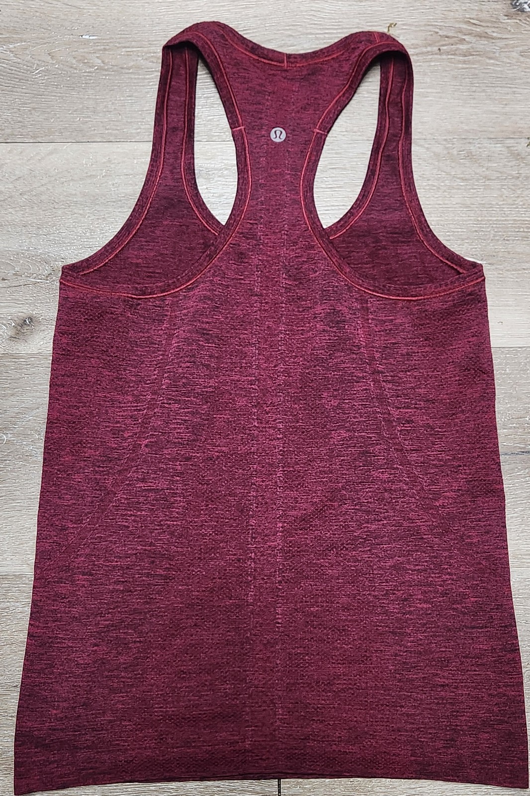LULULEMON Run Swiftly Tech Racerback Tank Top Size 6 Heathered Red Black Shirt