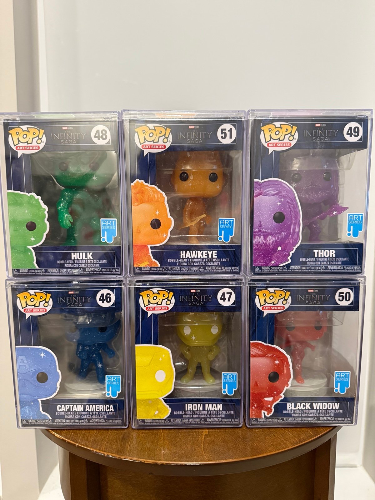 Avengers Art Series Infinity War Saga Funko Pop Set (with protectors)