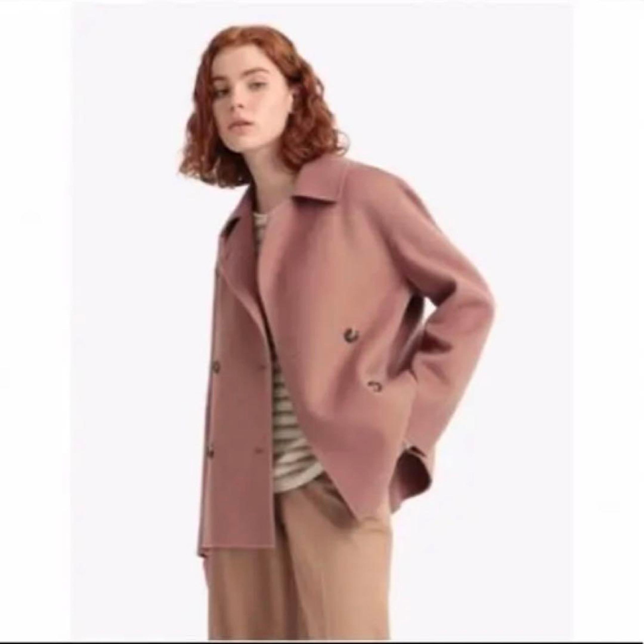 【New with Tags】Theory Pink Peacoat Wool Coat
