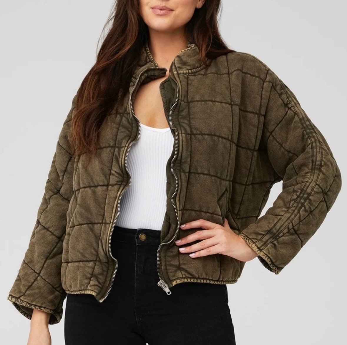 Free People Dolman Knit Jacket in Green Size Small