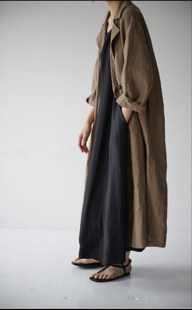 WIRROW / Bamboo Linen Overcoat Unisex - Trench