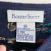 Robert Scott Embroidered VTG 90s cottagecore cabincore cardigan navy Blue Size M