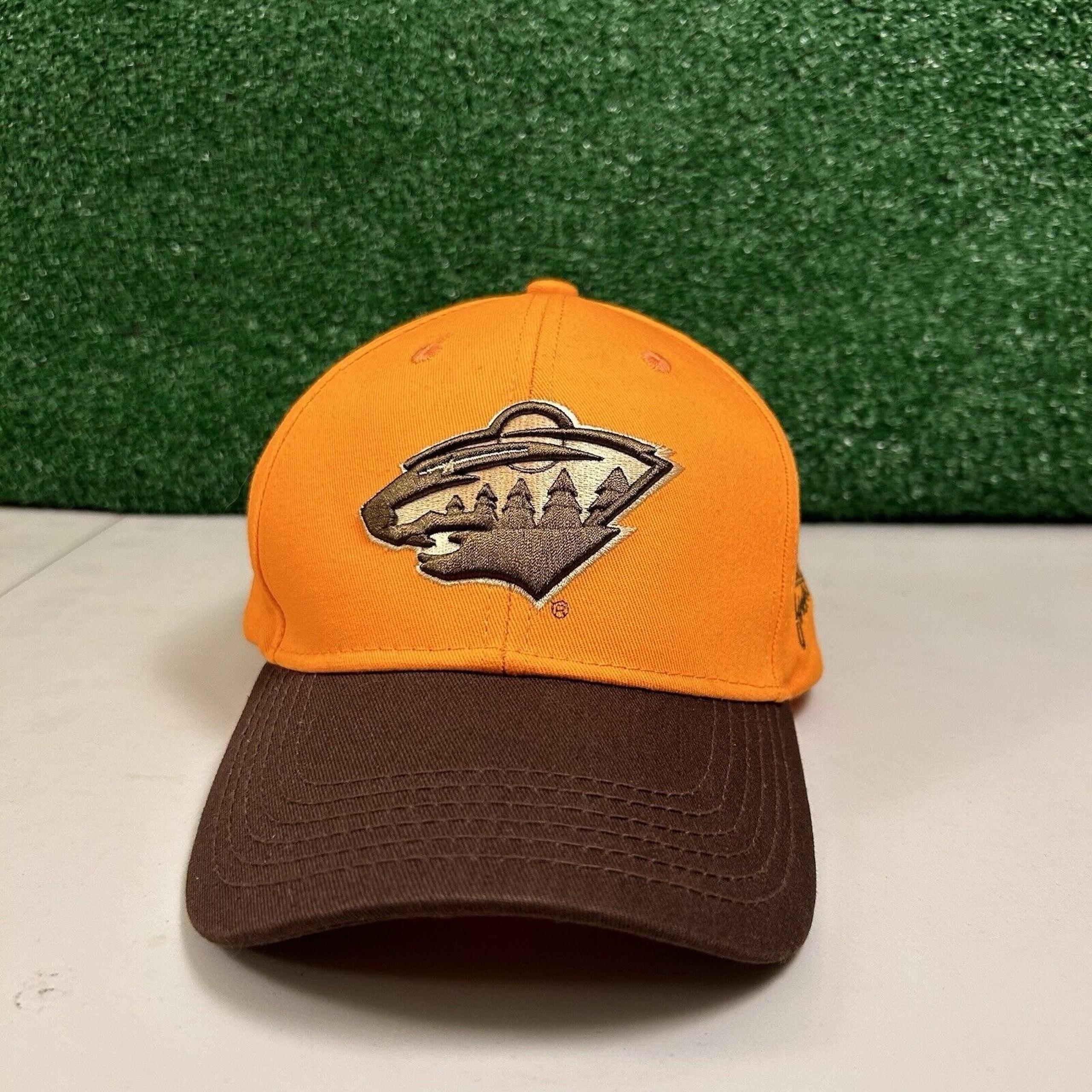 Minnesota Wild Hat Cap Mens Orange Strapback Pheasants Forever Hunting Polaris