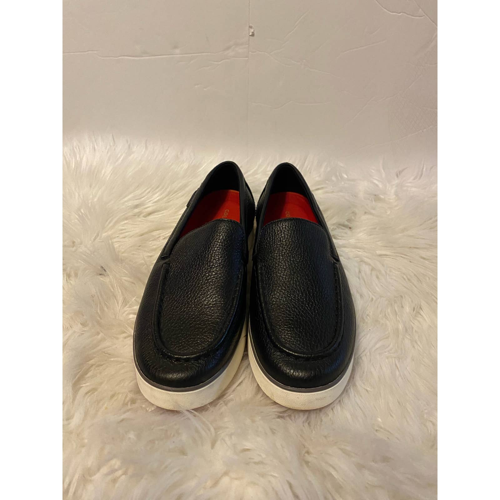 Cole Haan Grand 360 Loafers Textured Leather Slip On Shoes Women’s Black 8.5