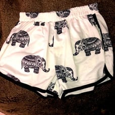 White baby elephant comfy shorts