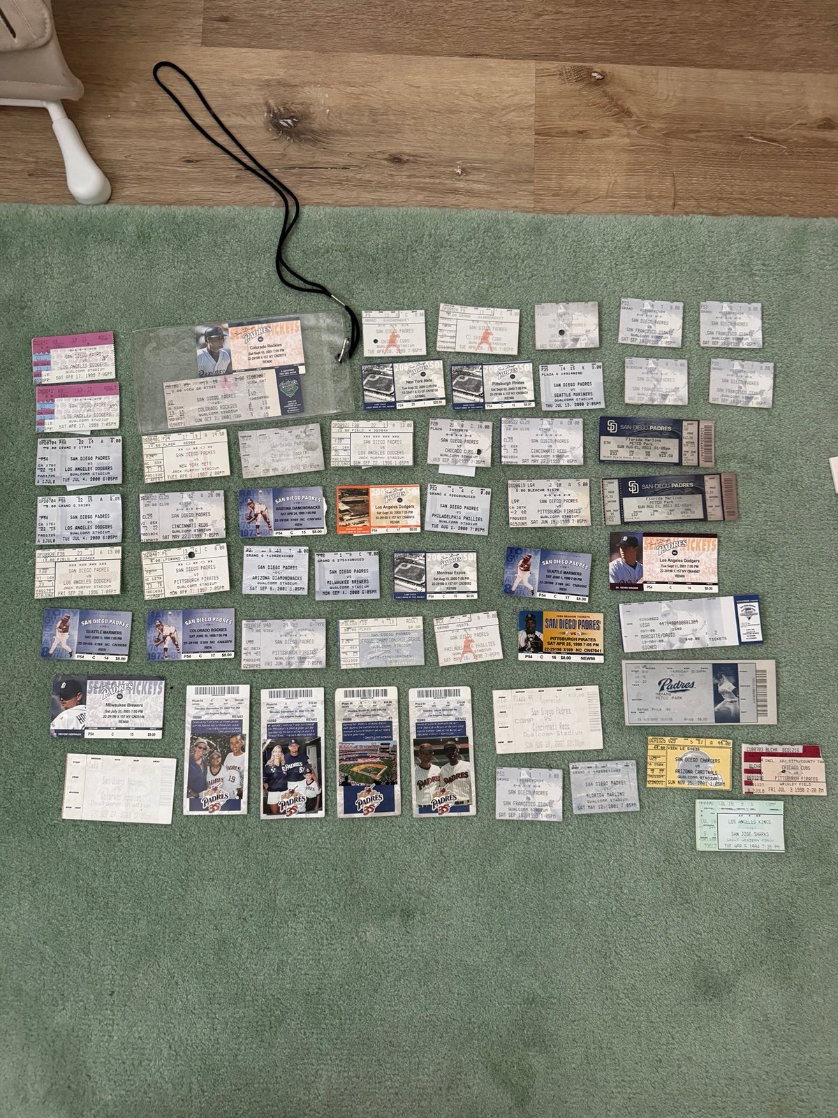 San Diego Padres ticket stub lot