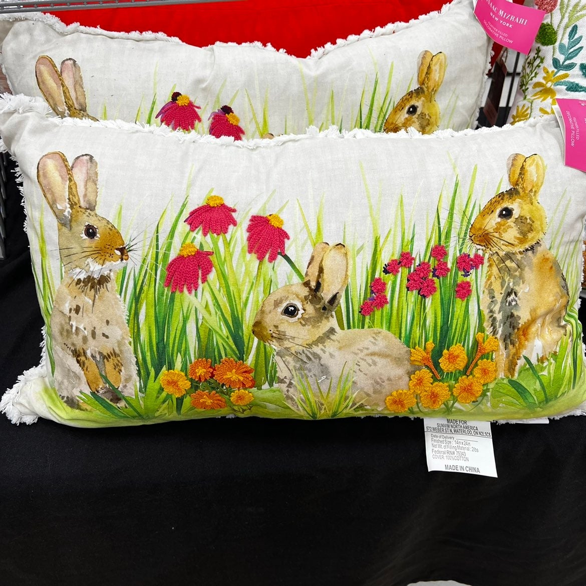 1 Isaac Mizrahi Easter Bunnies Pillow !