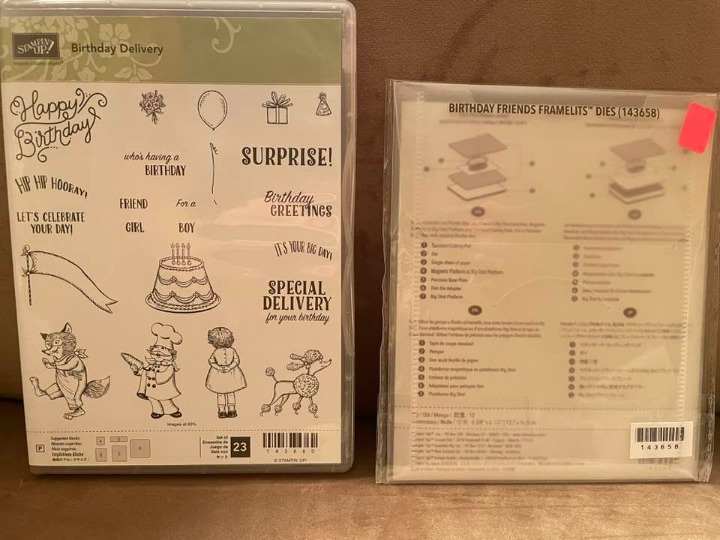 Stampin Up BIRTHDAY DELIVERY/BIRTHDAY FRIENDS stamp/die BUNDLE Rare/Retired KIDS