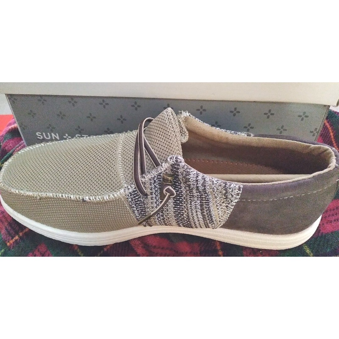New Mens Sun + Stone BRIAN Fusion Boat Sneaker Shoe Casual Tan Chocolate 13 M