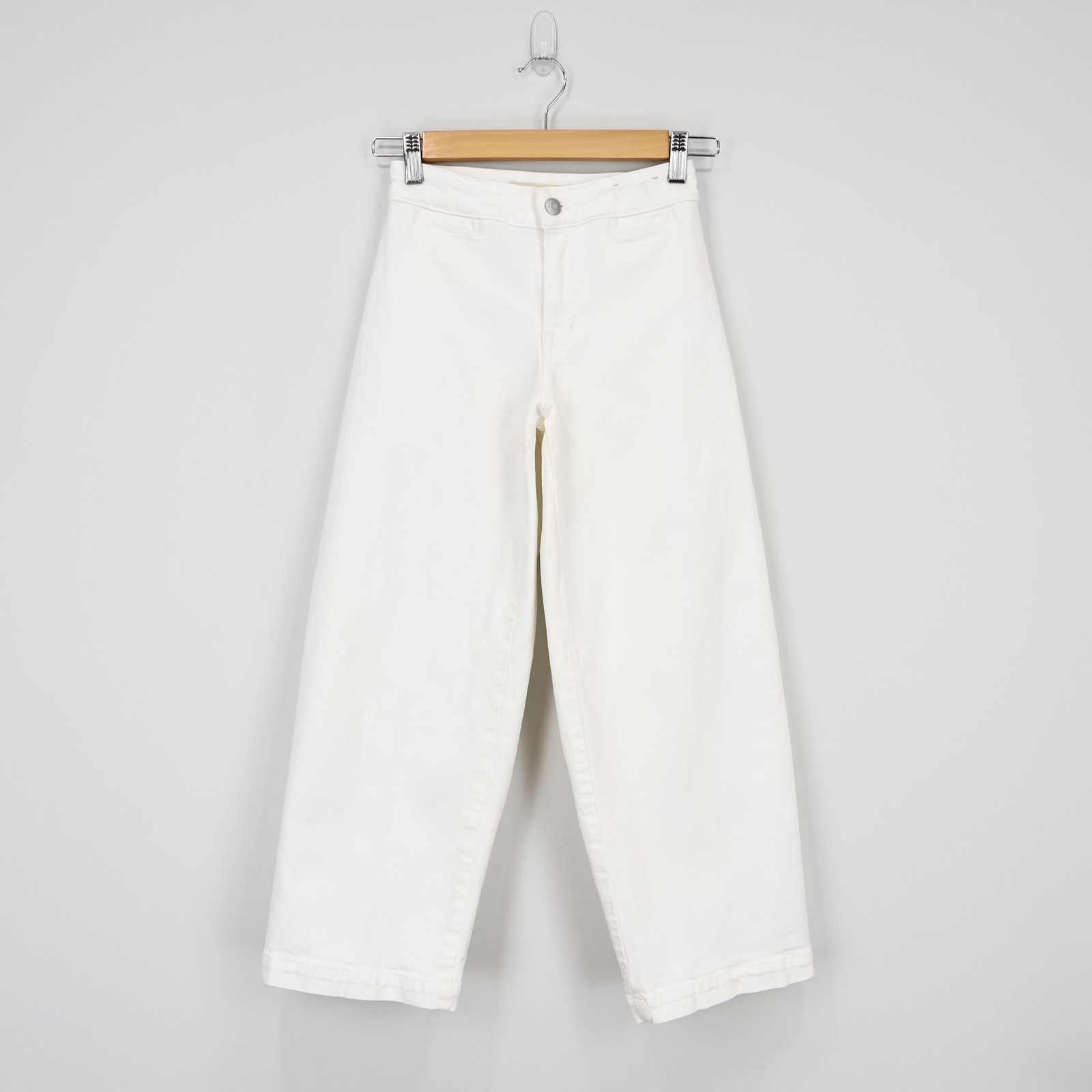 Madewell The Petite Curvy Emmett Wide-Leg Jean Welt Pocket Tile White 23 Petite