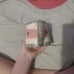 A clay watering can