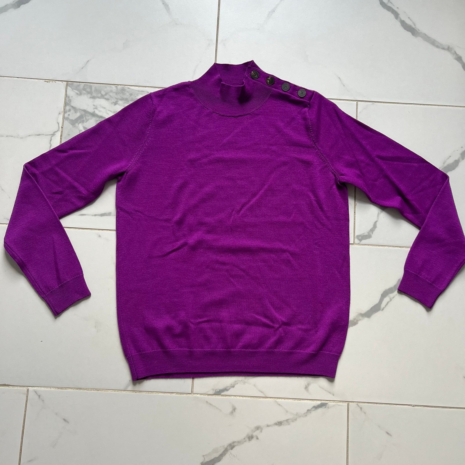 Sezane Jacob Jumper 100% merino wool Sweater purple size small