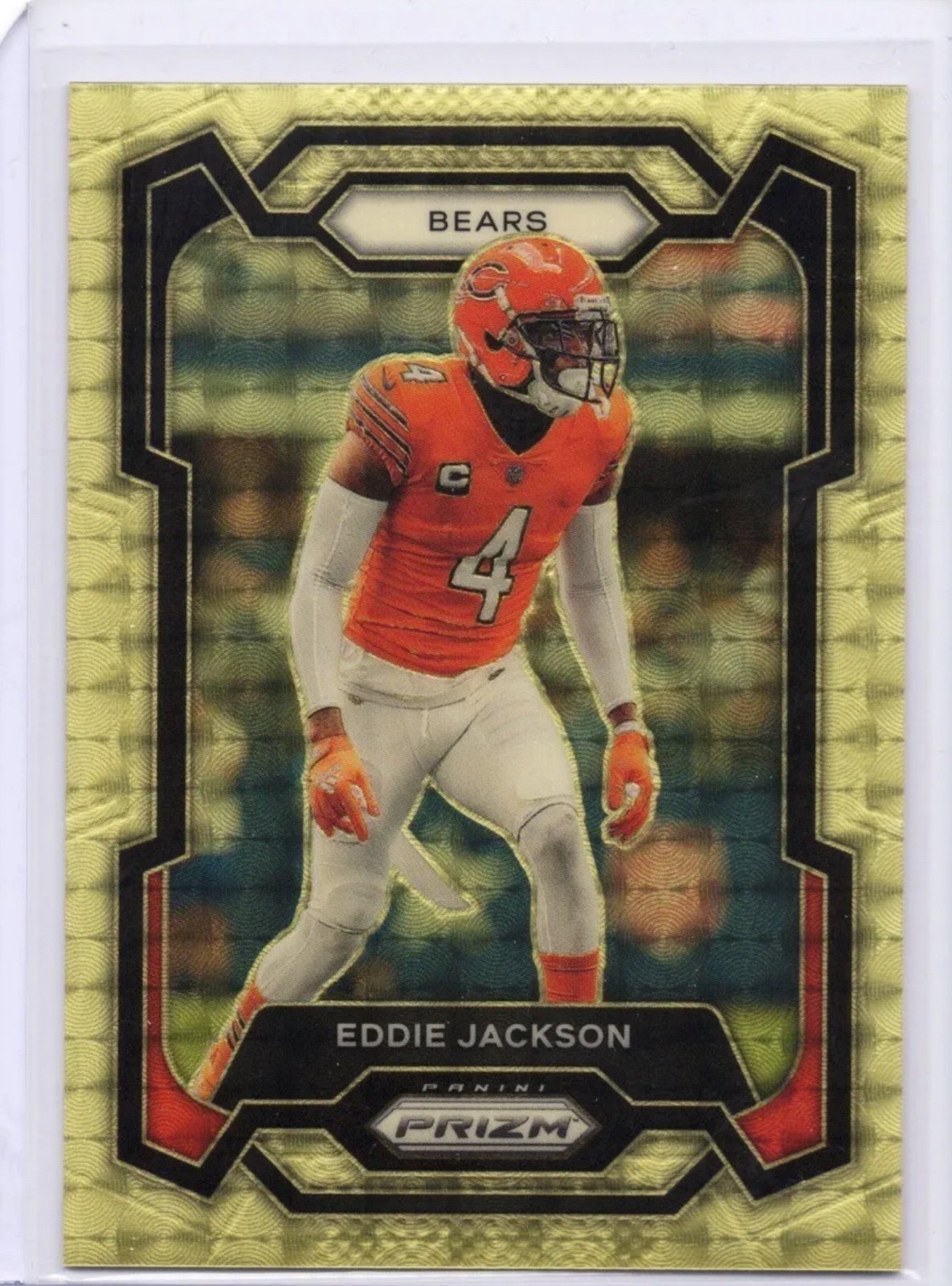 2023 Panini Prizm Eddie Jackson Gold Vynil 5/5 Chicago Bears