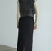 CLANE W FACE FRINGE KNIT VEST