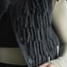 CLANE W FACE FRINGE KNIT VEST