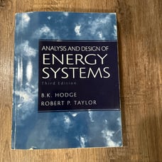 Analysis & Design of Energy Systems — Textbook