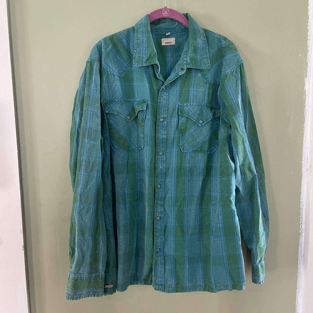 Gramicci men’s vintage Plaid Button-Up Shirt