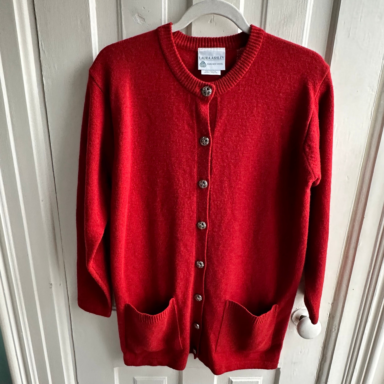 Vintage 90s Laura Ashley Wool Cardigan Sweater