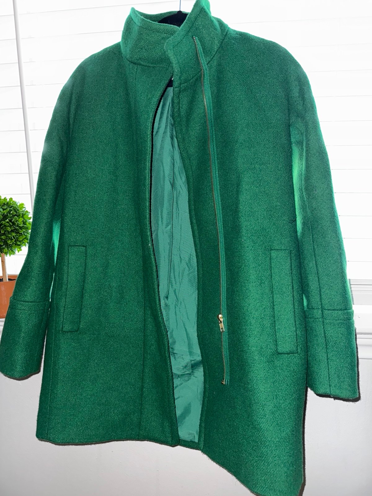 J.crew green city coat